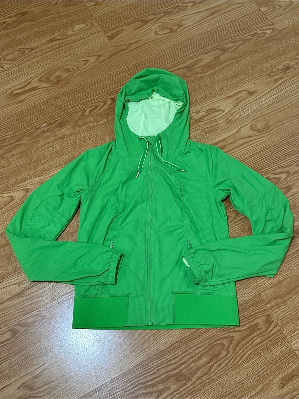 lululemon athletica Bright Green Hooded Utility Jacket